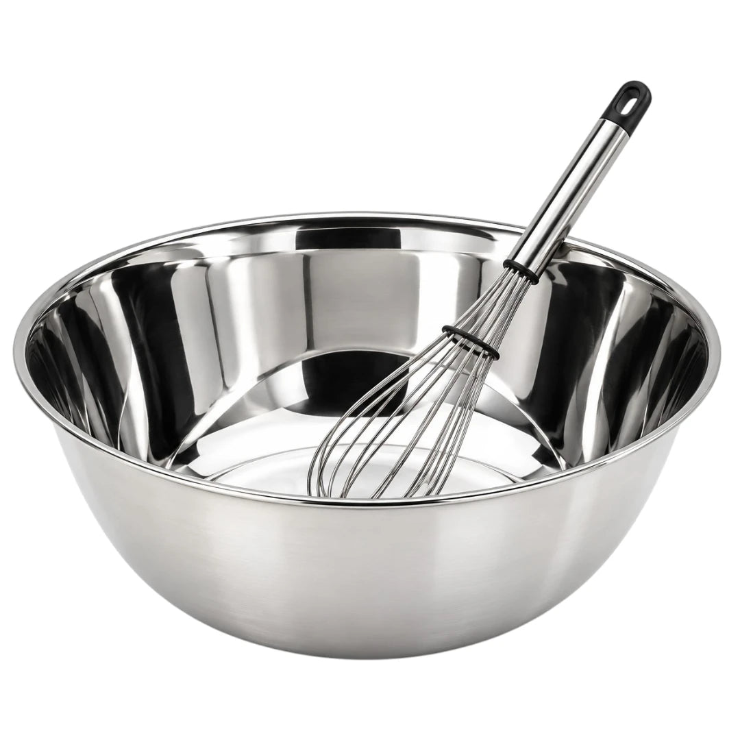 Paigez Stainless Steel Mixing Bowl with Balloon Whisk
