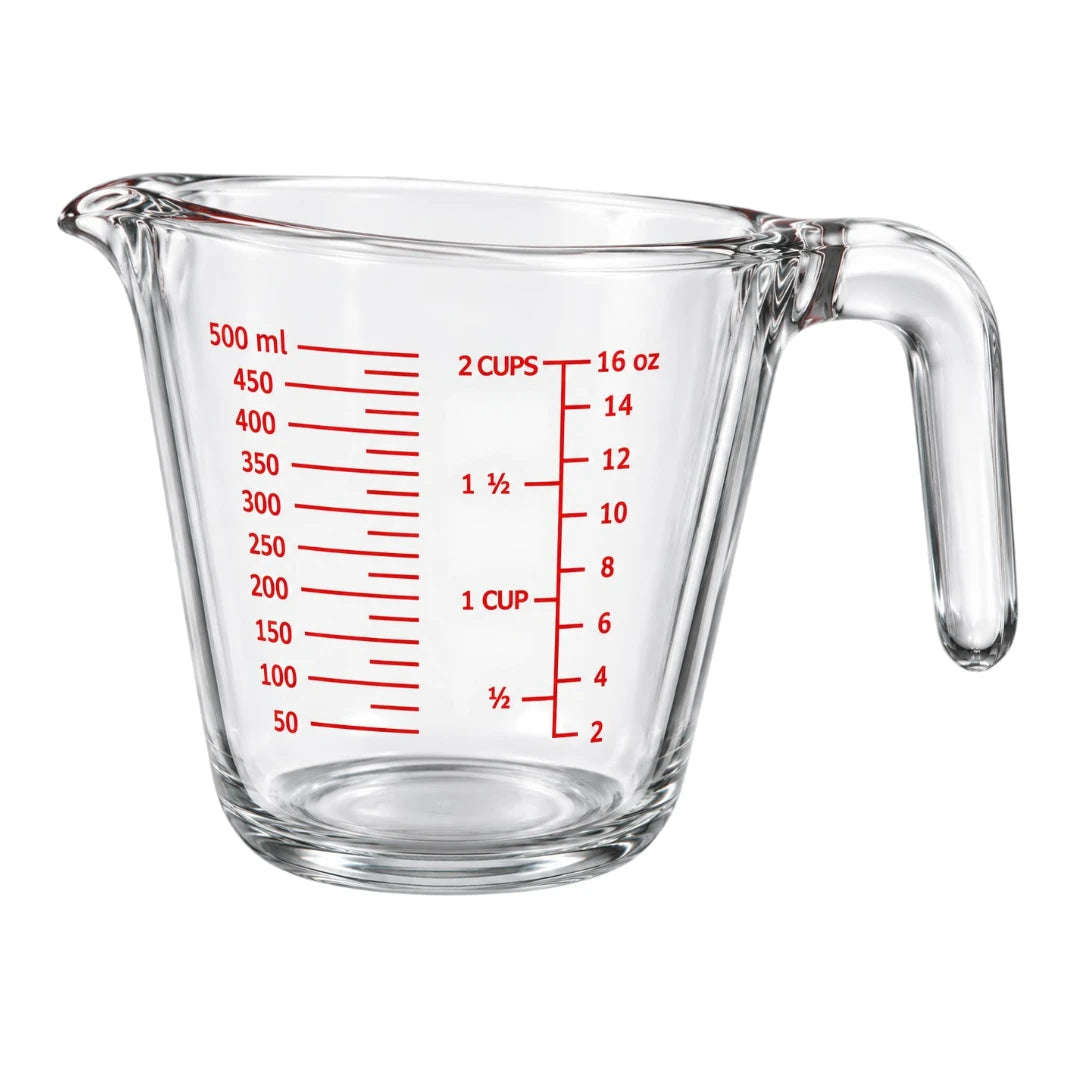 Paigez 500ml Glass Measuring Cup with Handle and Spout