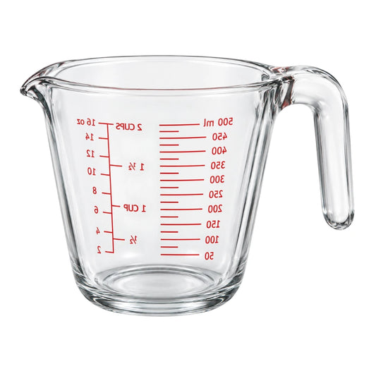 Paigez 500ml Glass Measuring Cup with Handle and Spout