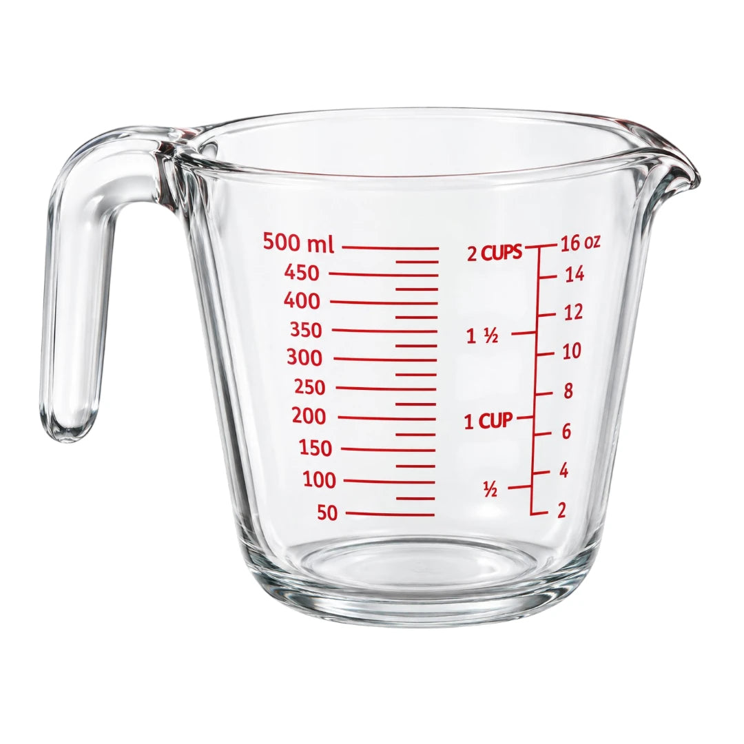 Paigez 500ml Glass Measuring Cup with Handle and Spout