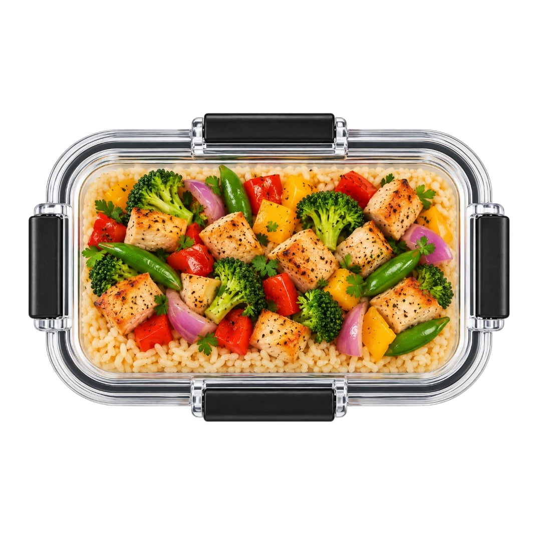 Paigez Glass Food Storage Container with Locking Lid