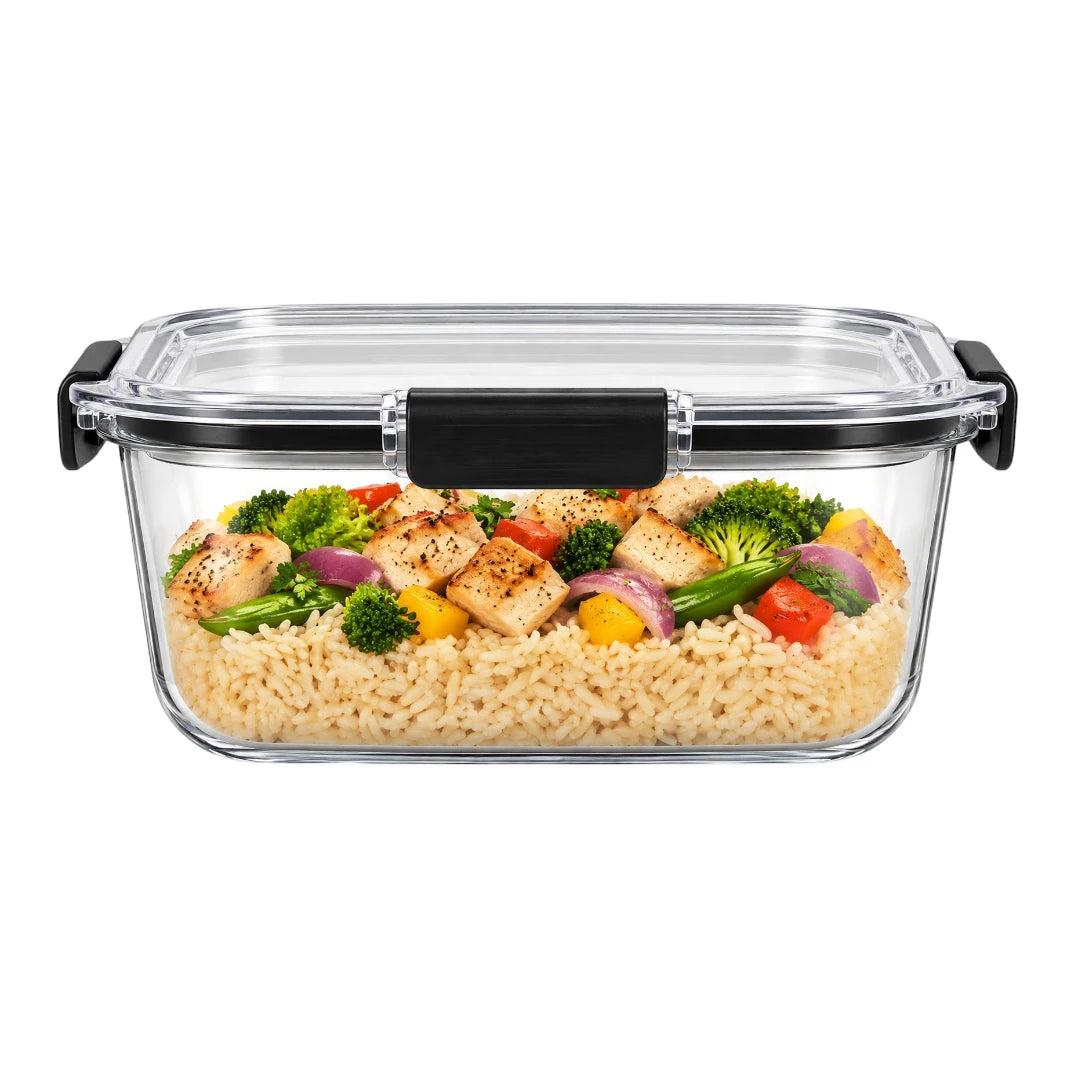 Paigez Glass Food Storage Container with Locking Lid