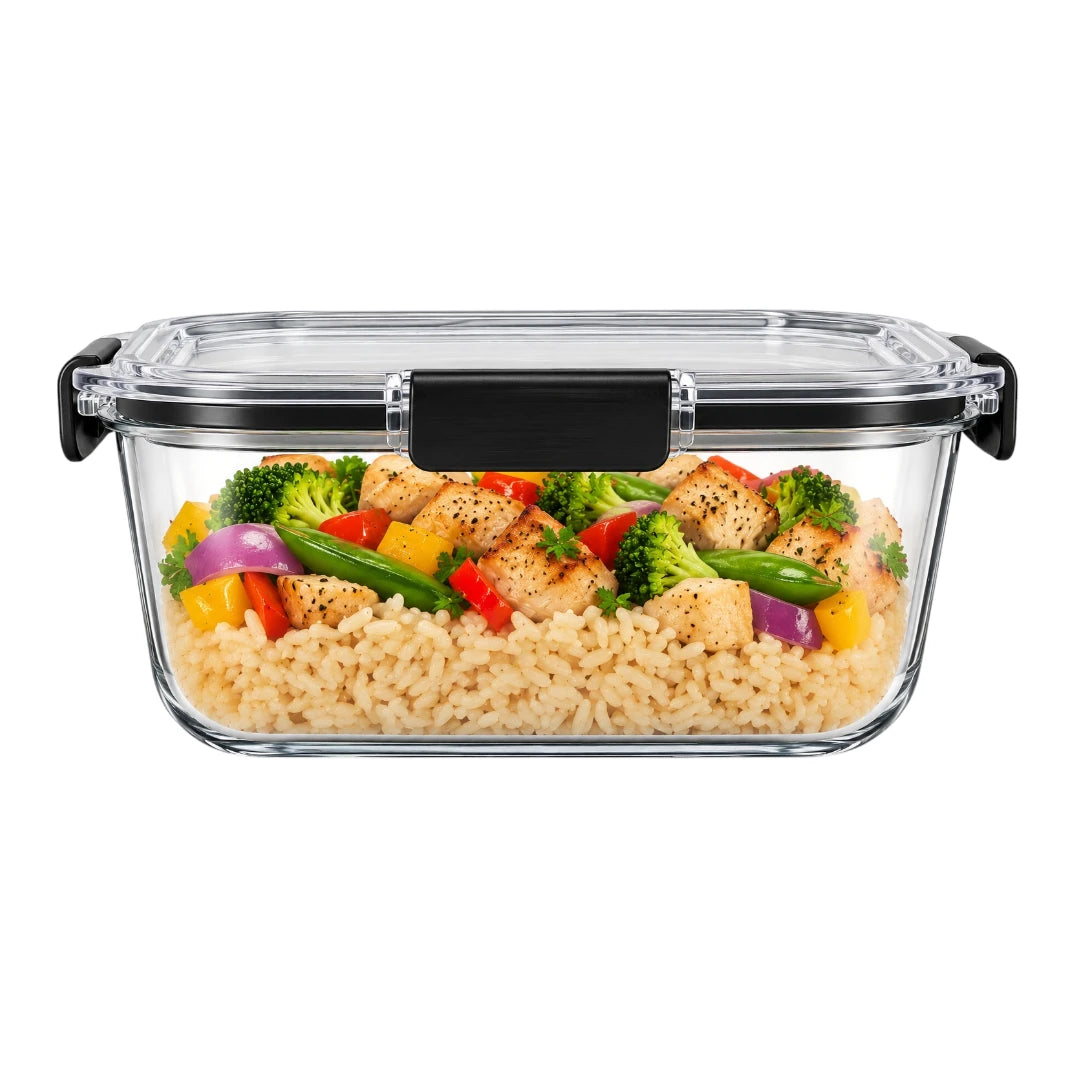 Paigez Glass Food Storage Container with Locking Lid