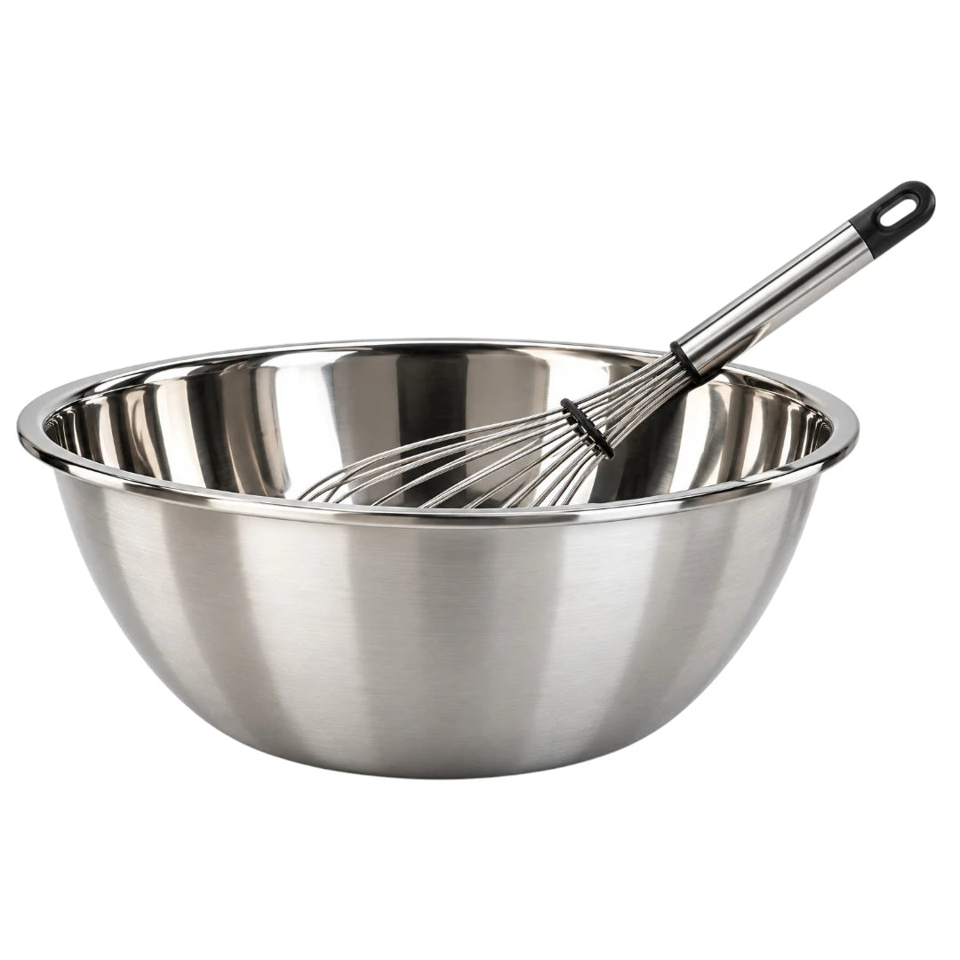 Paigez Stainless Steel Mixing Bowl with Balloon Whisk